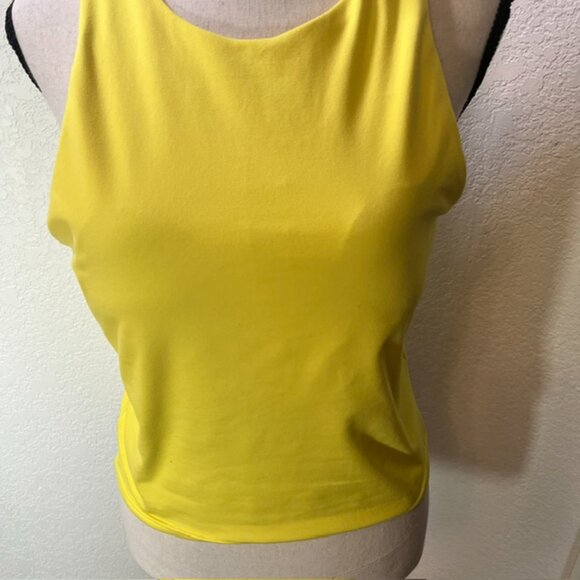 Fabletics Yellow Strappy Tank with Built in Bra- Size M - Picture 11 of 12